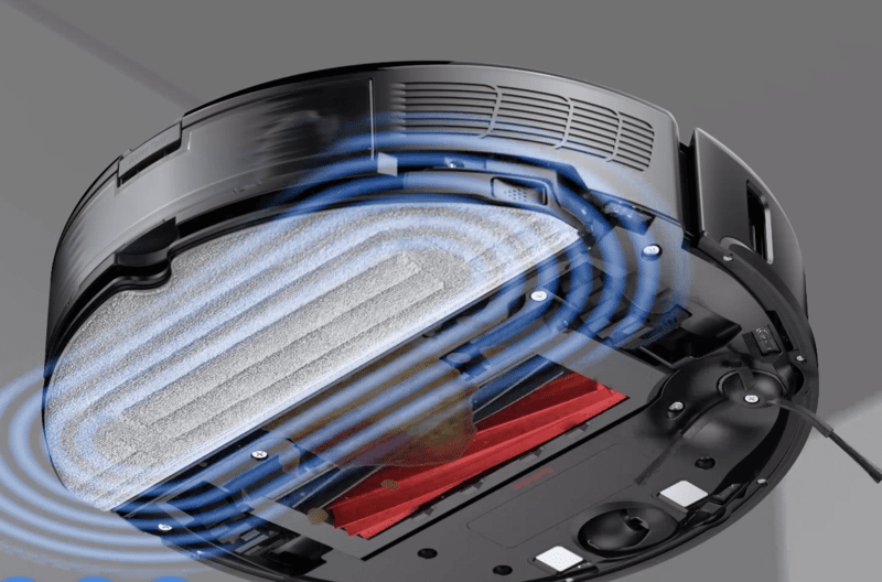 Функция влажной уборки с вибрацией Roborock S8 Plus.